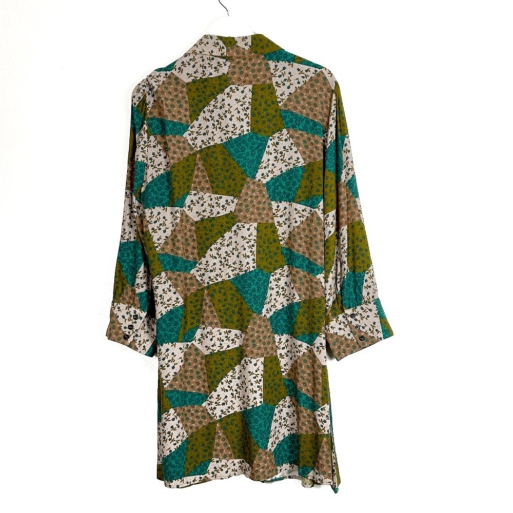 NWT Natural Life Twiggy patchwork button up shirt dress size XL NEW - Picture 2 of 9